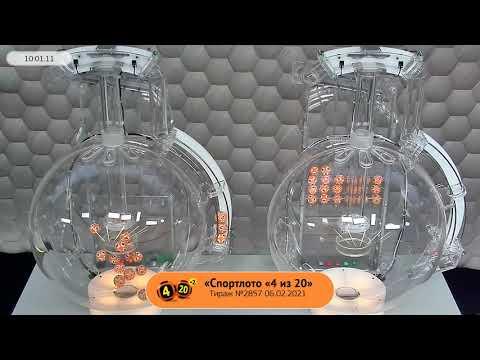 Столото представляет | Лотерея «Спортлото «4 из 20». Тираж №2857 от 06.02.2021 г.
