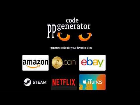 Generate code and giftcards for your favorite sites